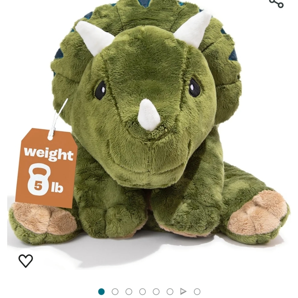 Brand new stuffed weighted dinosaur